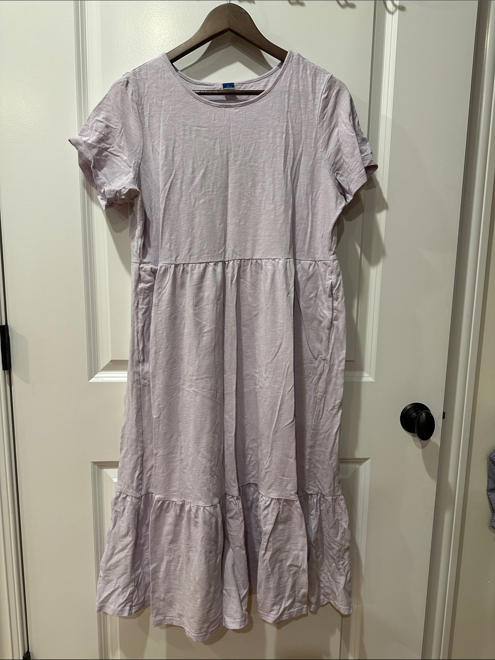 Light Lavender Tiered Cotton Dress